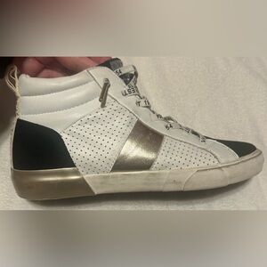 Vintage Havana White and Gold Sneakers